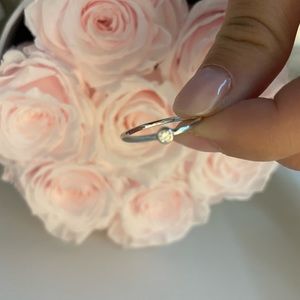 Mejuri 14k white gold diamond ring